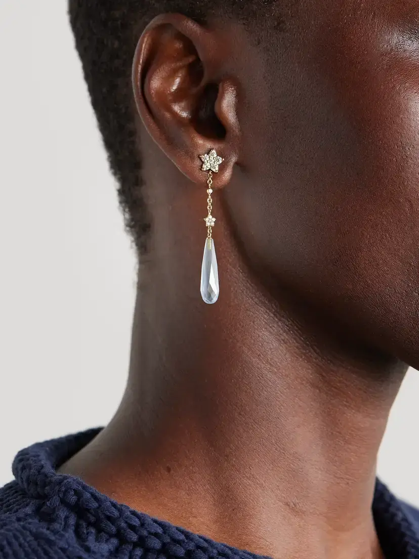 OLE LYNGGAARD COPENHAGEN Shooting Stars 18-karat Gold, Aquamarine And Diamond Earrings | Thumbnail 2 OLE LYNGGAARD COPENHAGEN Shooting Stars 18-karat Gold, Aquamarine And Diamond Earrings | Thumbnail 2