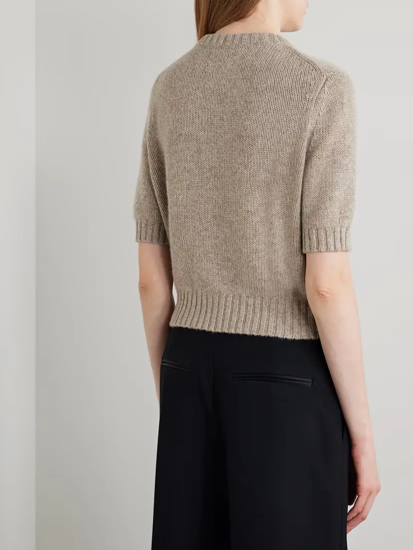 Khaite Nora Cropped Cashmere-blend Cardigan | Thumbnail 3