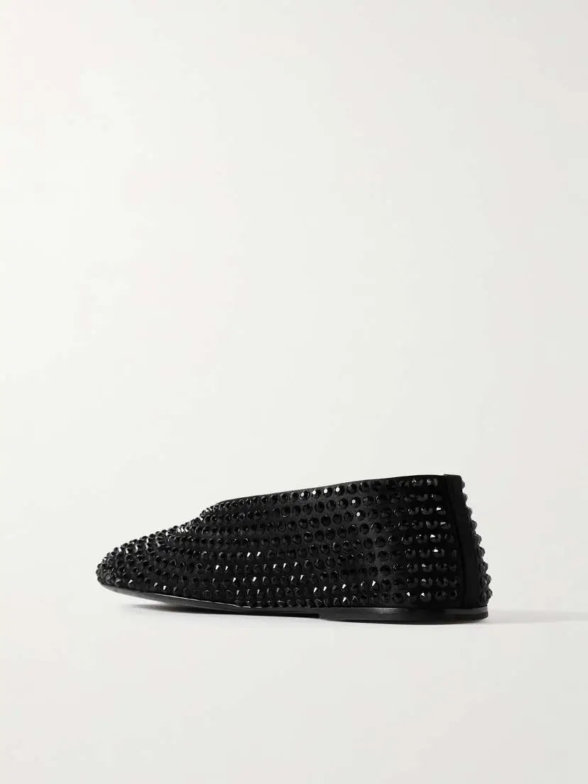 Khaite Marcy Crystal-embellished Satin Ballet Flats | Thumbnail 3