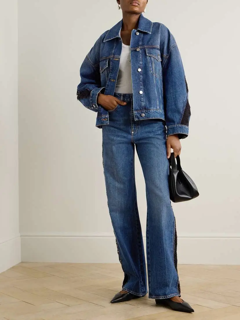 Stella McCartney Lace-trimmed Denim Jacket | Thumbnail 2