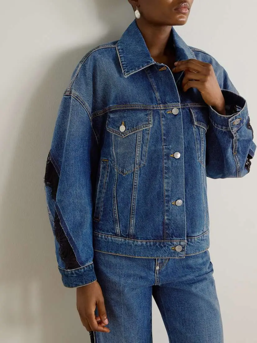 Stella McCartney Lace-trimmed Denim Jacket | Thumbnail 3