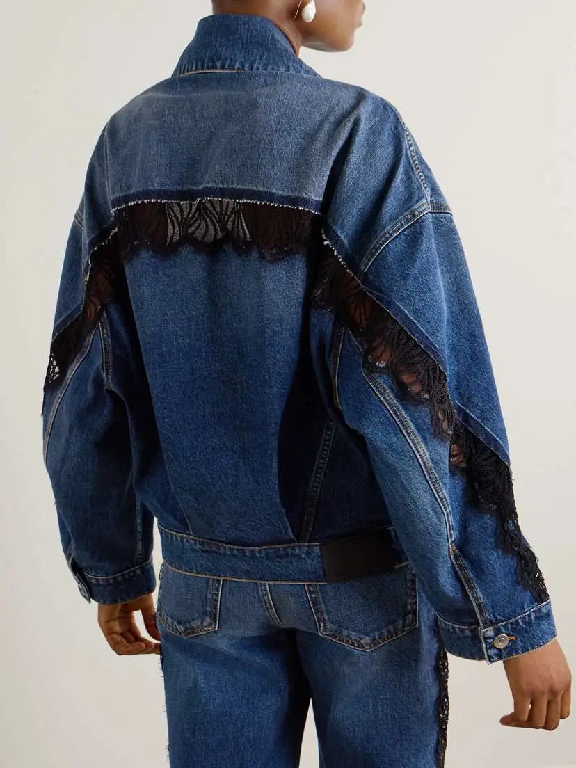 Stella McCartney Lace-trimmed Denim Jacket | Thumbnail 4