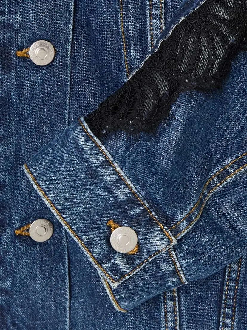 Stella McCartney Lace-trimmed Denim Jacket | Thumbnail 5