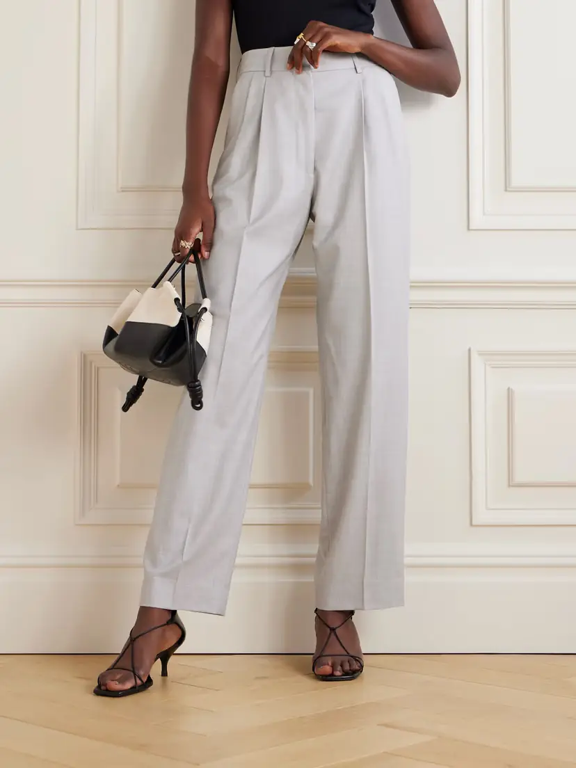 Blazé Milano Fox Pleated Wool Tapered Pants | Thumbnail 3 Blazé Milano Fox Pleated Wool Tapered Pants | Thumbnail 3