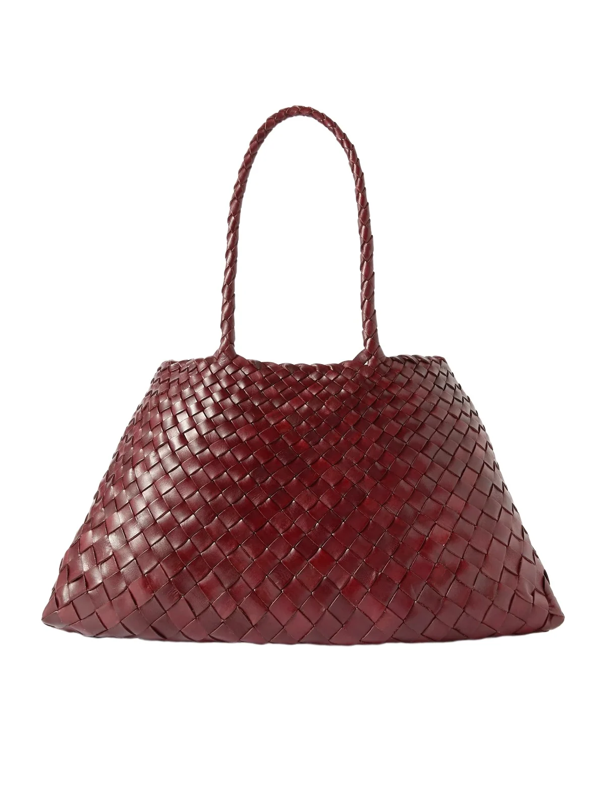Santa Croce Big Woven Leather Tote Bag
