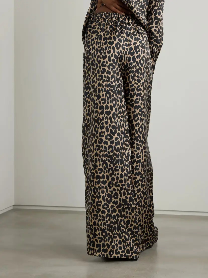 Max Mara Ghinea Leopard-print Silk Wide-leg Pants | Thumbnail 3