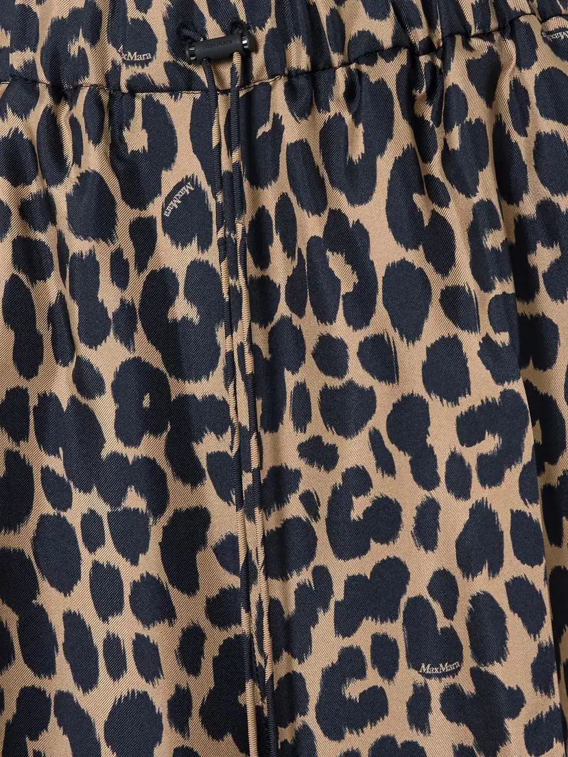 Max Mara Ghinea Leopard-print Silk Wide-leg Pants | Thumbnail 4