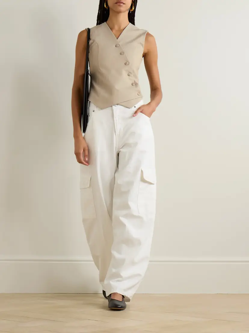 The Frankie Shop Maesa Asymmetric Canvas Vest | Thumbnail 2 The Frankie Shop Maesa Asymmetric Canvas Vest | Thumbnail 2