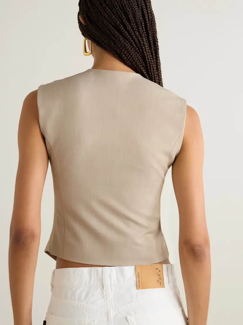 The Frankie Shop Maesa Asymmetric Canvas Vest | Thumbnail 3 The Frankie Shop Maesa Asymmetric Canvas Vest | Thumbnail 3
