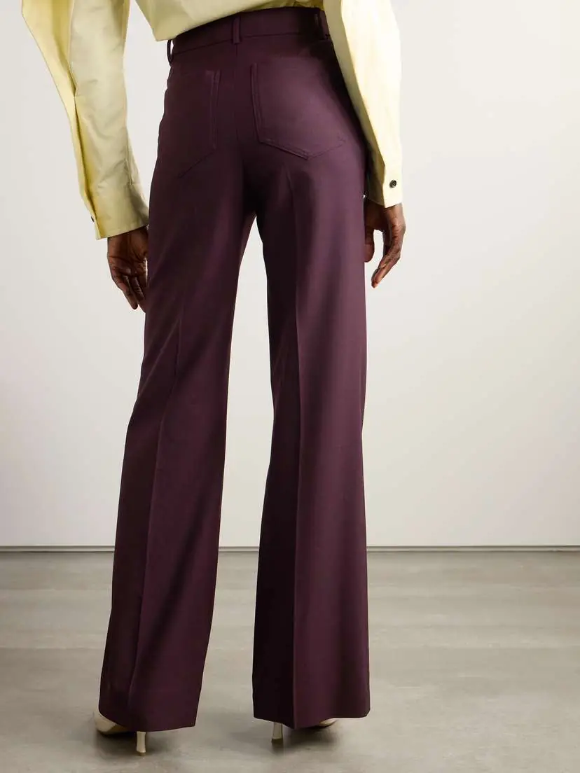 Victoria Beckham Alina Twill Flared Pants | Thumbnail 4