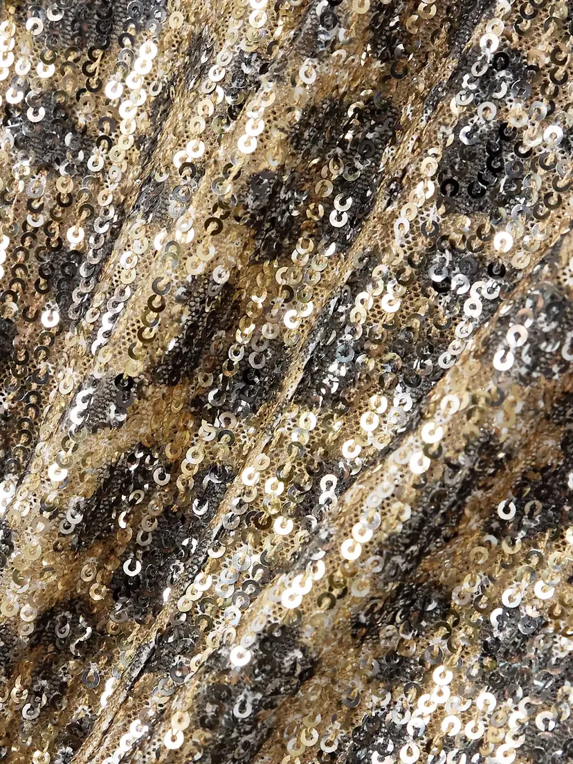 AZ Factory Romy Sequin-embellished Leopard-print Mesh Turleneck Top | Thumbnail 5