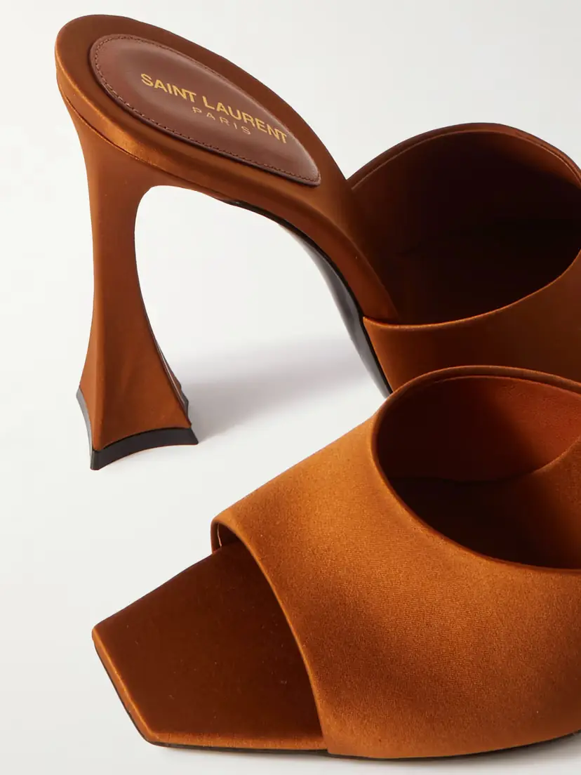 Saint Laurent Hall Satin Mules - EU 42 | Thumbnail 4