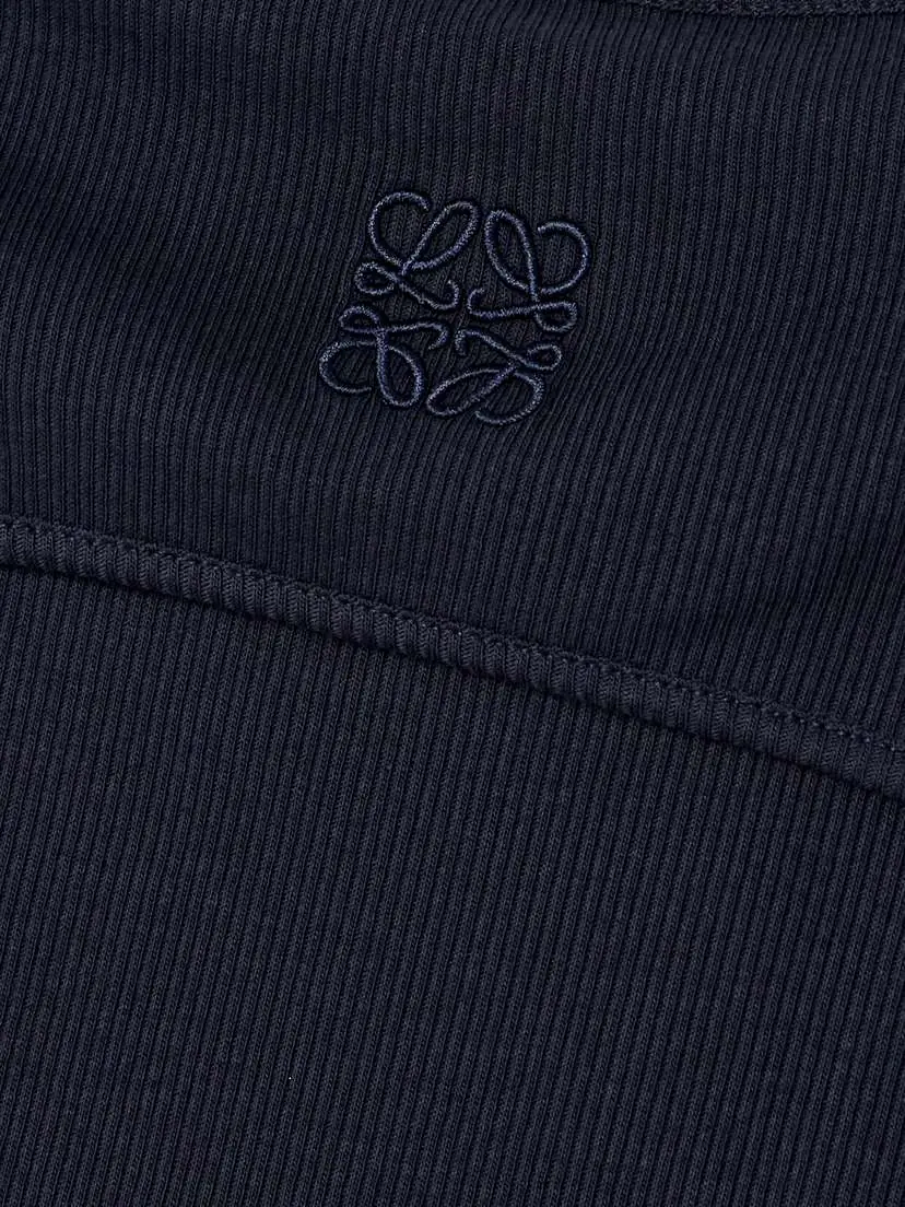 Loewe Anagram Logo-embroidered Ribbed Stretch-cotton Jersey Midi Dress | Thumbnail 4 Loewe Anagram Logo-embroidered Ribbed Stretch-cotton Jersey Midi Dress | Thumbnail 4