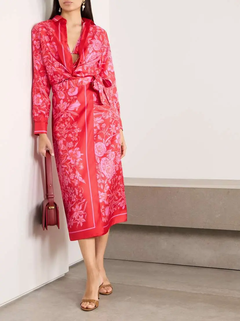 Gucci Floral-print Silk-twill Midi Wrap Skirt | Thumbnail 2 Gucci Floral-print Silk-twill Midi Wrap Skirt | Thumbnail 2