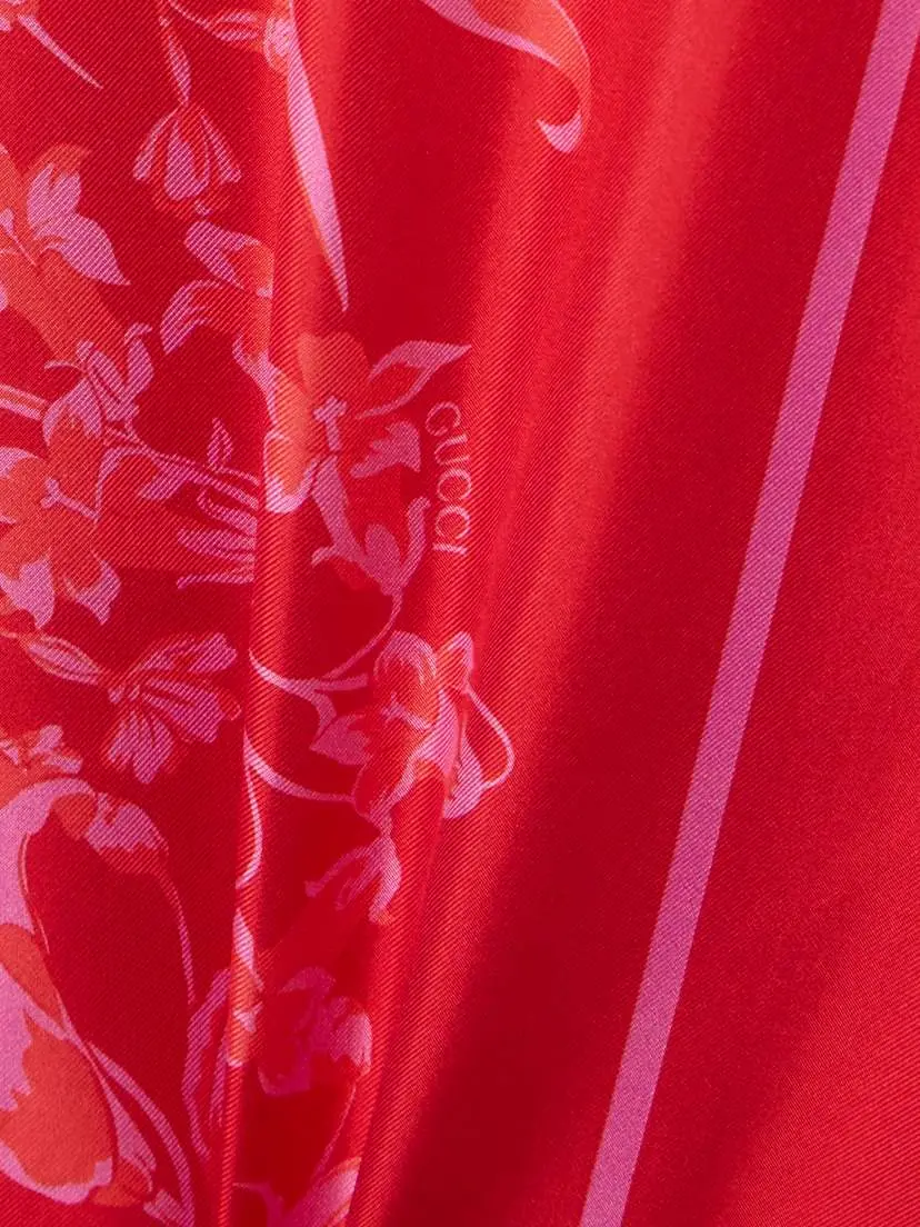 Gucci Floral-print Silk-twill Midi Wrap Skirt | Thumbnail 4 Gucci Floral-print Silk-twill Midi Wrap Skirt | Thumbnail 4