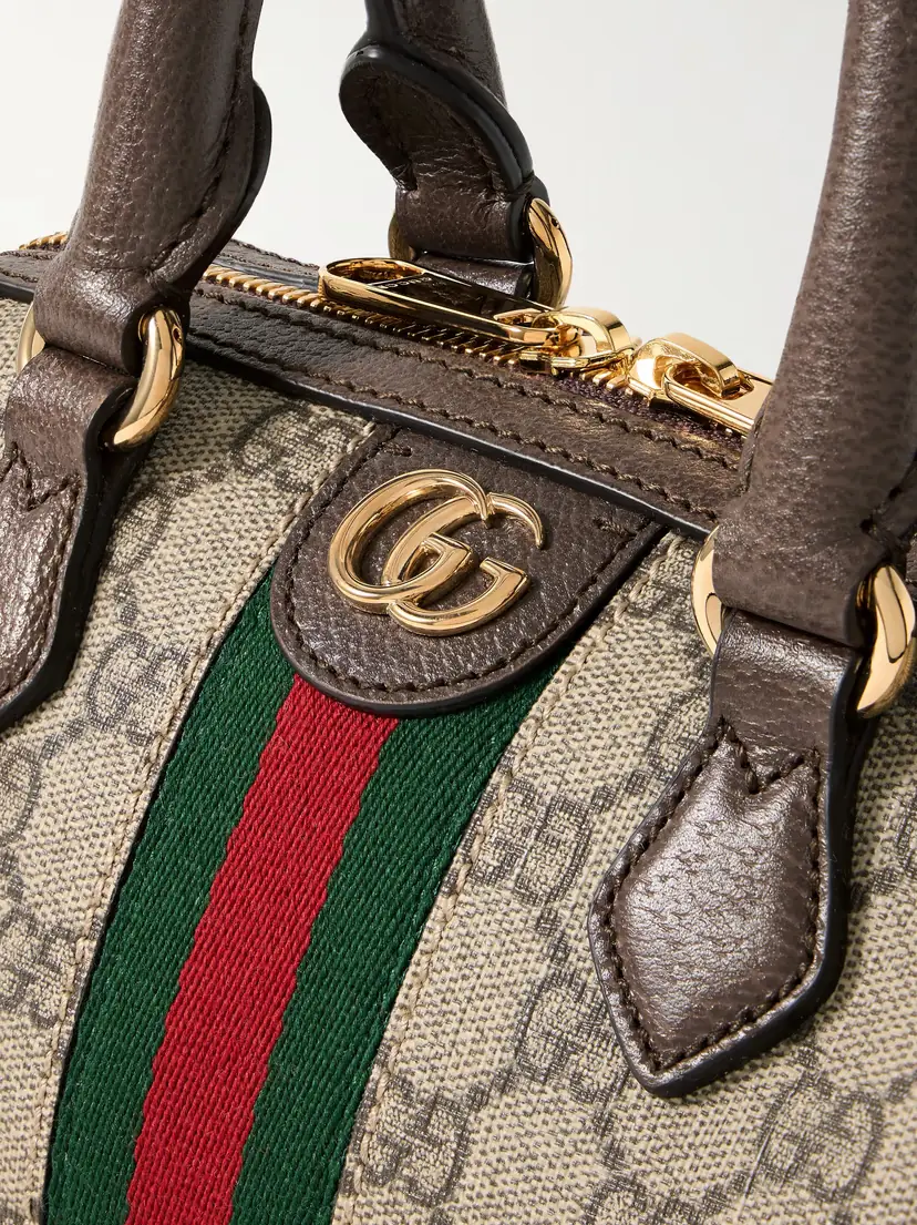 Gucci Ophidia Leather- And Webbing-trimmed Printed Coated-canvas Tote | Thumbnail 4 Gucci Ophidia Leather- And Webbing-trimmed Printed Coated-canvas Tote | Thumbnail 4