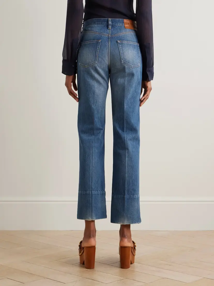 Chloé Embellished Mid-rise Straight-leg Organic Jeans | Thumbnail 4 Chloé Embellished Mid-rise Straight-leg Organic Jeans | Thumbnail 4