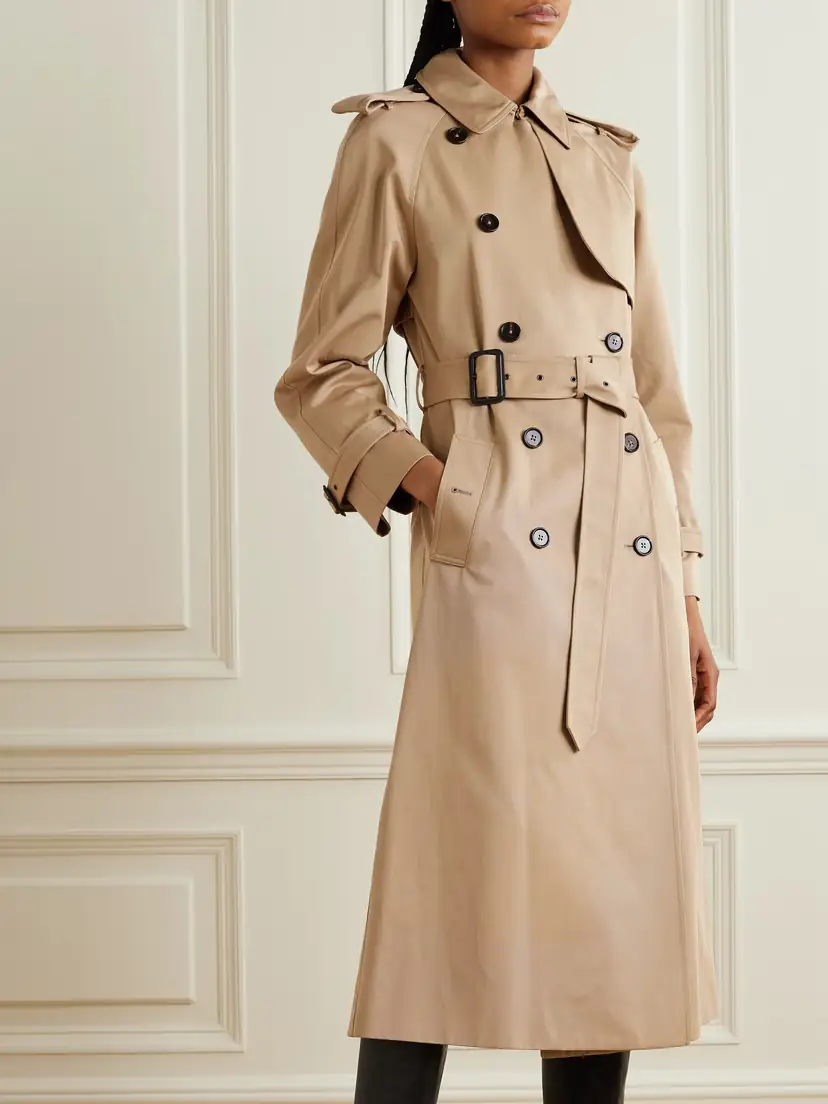 Chloé Layered Leather-trimmed Organic Cotton-gabardine Trench Coat | Thumbnail 6 Chloé Layered Leather-trimmed Organic Cotton-gabardine Trench Coat | Thumbnail 6