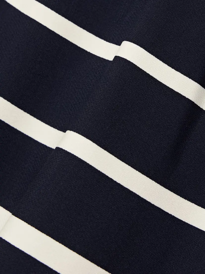 Valentino Garavani Embellished Striped Wool And Silk-blend Midi Skirt | Thumbnail 5 Valentino Garavani Embellished Striped Wool And Silk-blend Midi Skirt | Thumbnail 5