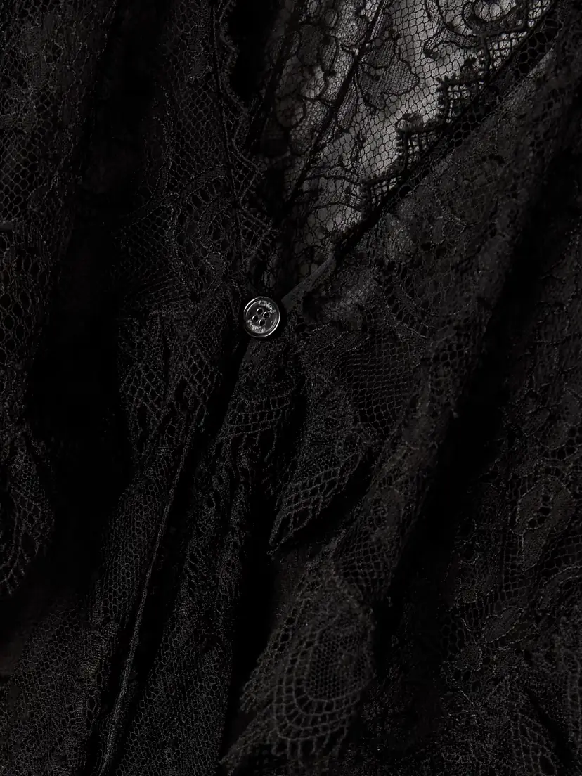 Chloé Lace-trimmed Embroidered Silk-chiffon Blouse | Thumbnail 4