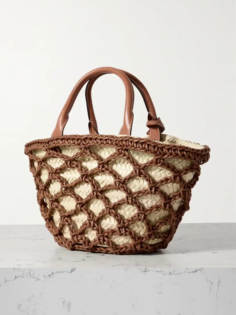 Tod's Woven Leather And Raffia Tote | Thumbnail 3 Tod's Woven Leather And Raffia Tote | Thumbnail 3