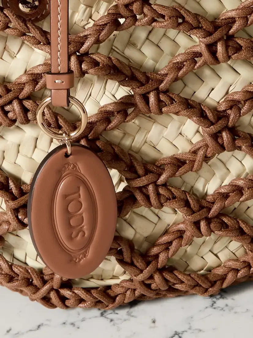 Tod's Woven Leather And Raffia Tote | Thumbnail 5 Tod's Woven Leather And Raffia Tote | Thumbnail 5