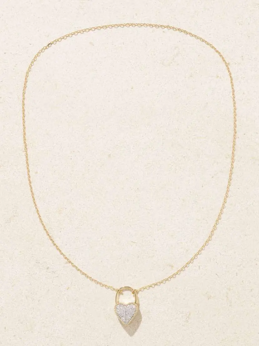 Yvonne Léon Cadenas Coeur 9 And 18-karat Gold Diamond Necklace | Thumbnail 4 Yvonne Léon Cadenas Coeur 9 And 18-karat Gold Diamond Necklace | Thumbnail 4