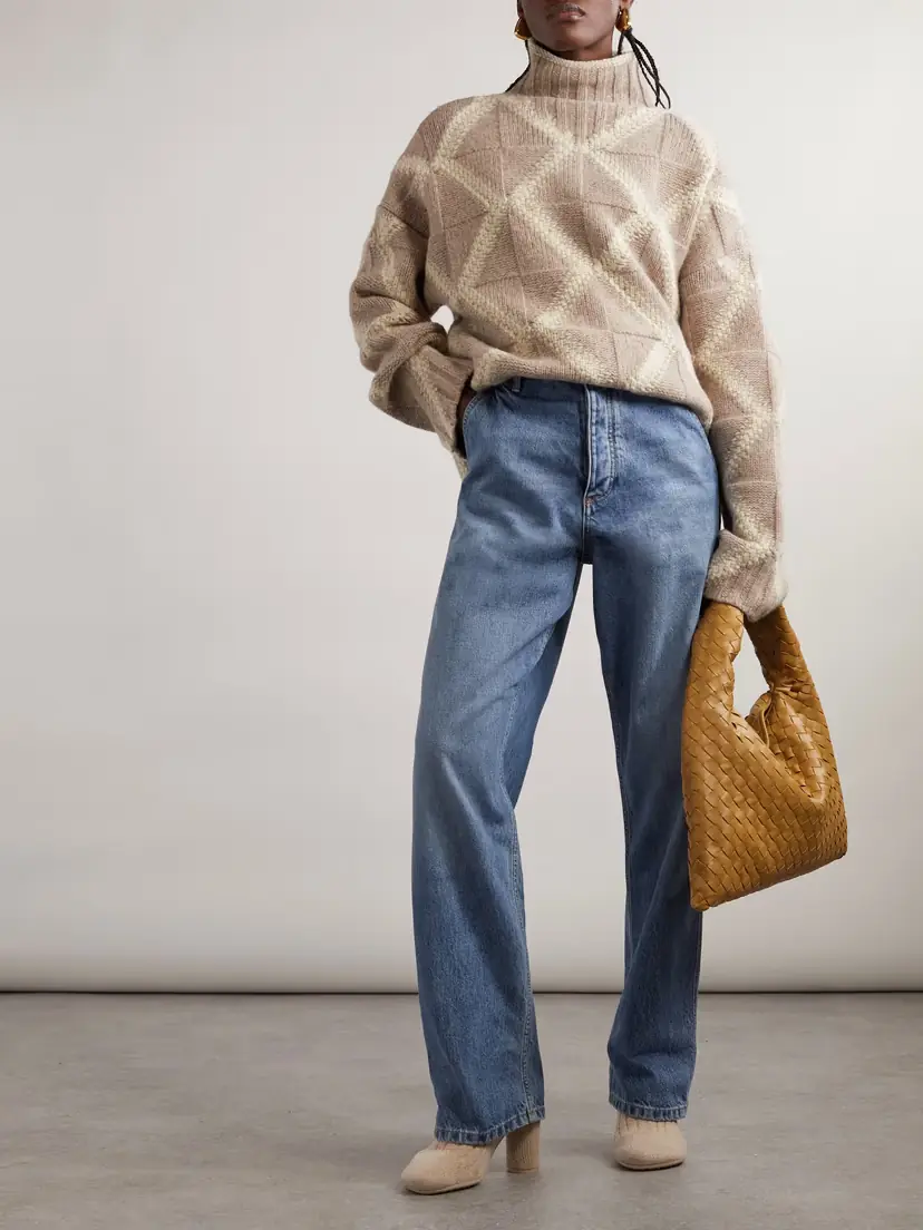 Bottega Veneta Argyle Intarsia-knit Wool Turtleneck Sweater | Thumbnail 2