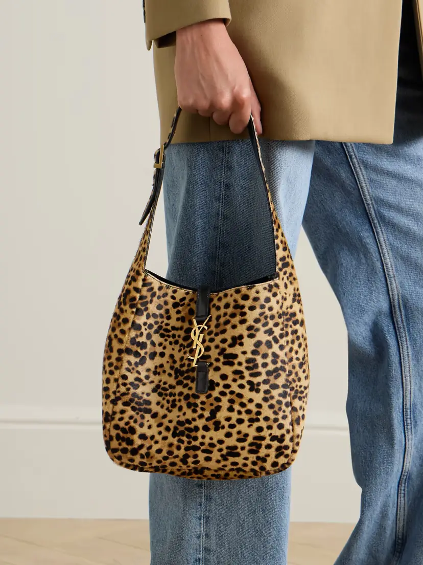 Saint Laurent Le 5 À 7 Supple Small Leather-trimmed Leopard-print Pony Hair Shoulder Bag | Thumbnail 2