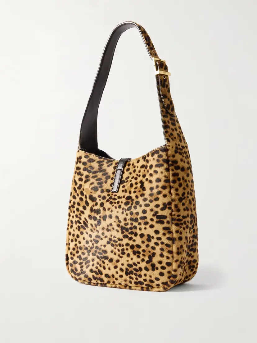 Saint Laurent Le 5 À 7 Supple Small Leather-trimmed Leopard-print Pony Hair Shoulder Bag | Thumbnail 3