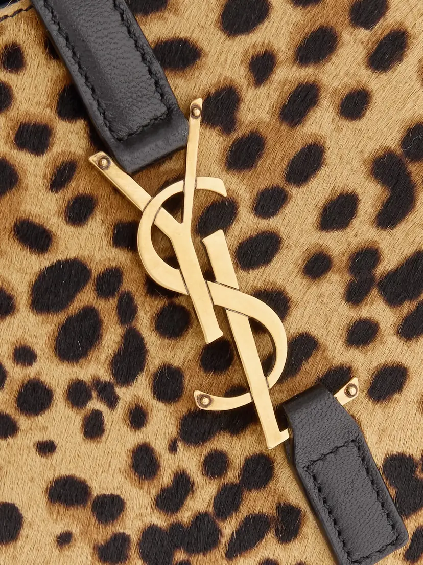 Saint Laurent Le 5 À 7 Supple Small Leather-trimmed Leopard-print Pony Hair Shoulder Bag | Thumbnail 4