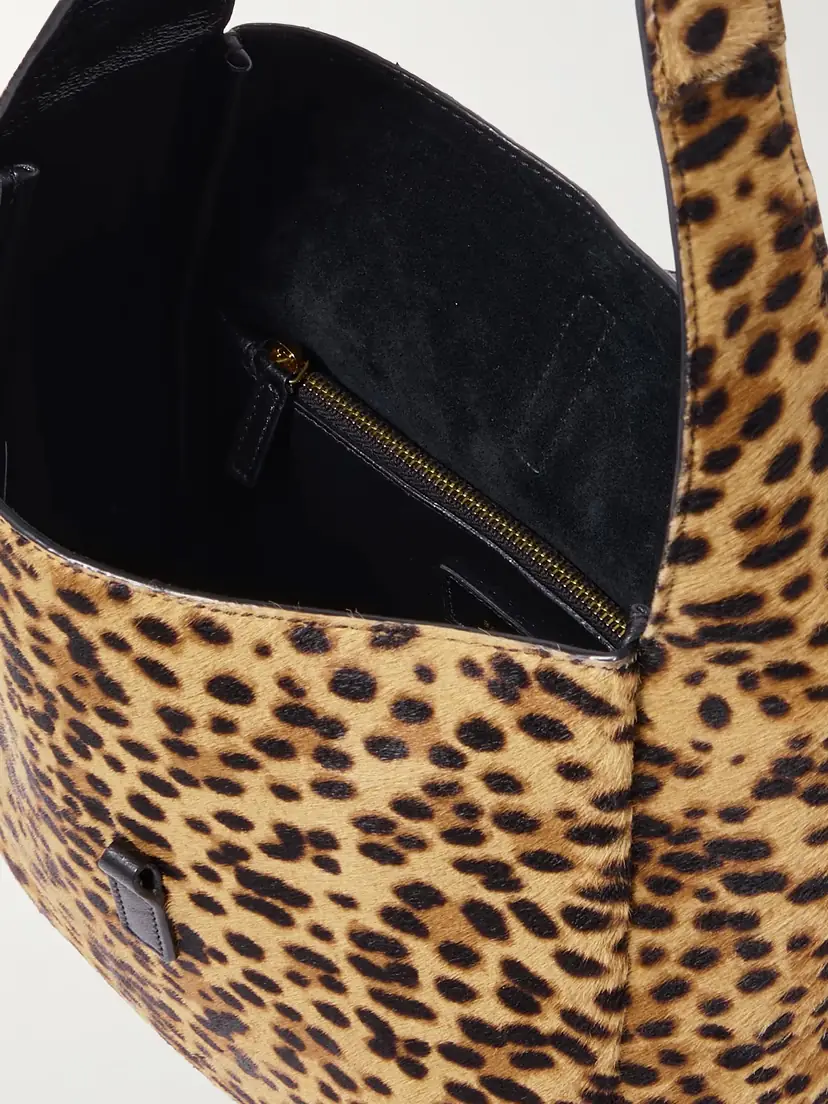 Saint Laurent Le 5 À 7 Supple Small Leather-trimmed Leopard-print Pony Hair Shoulder Bag | Thumbnail 5