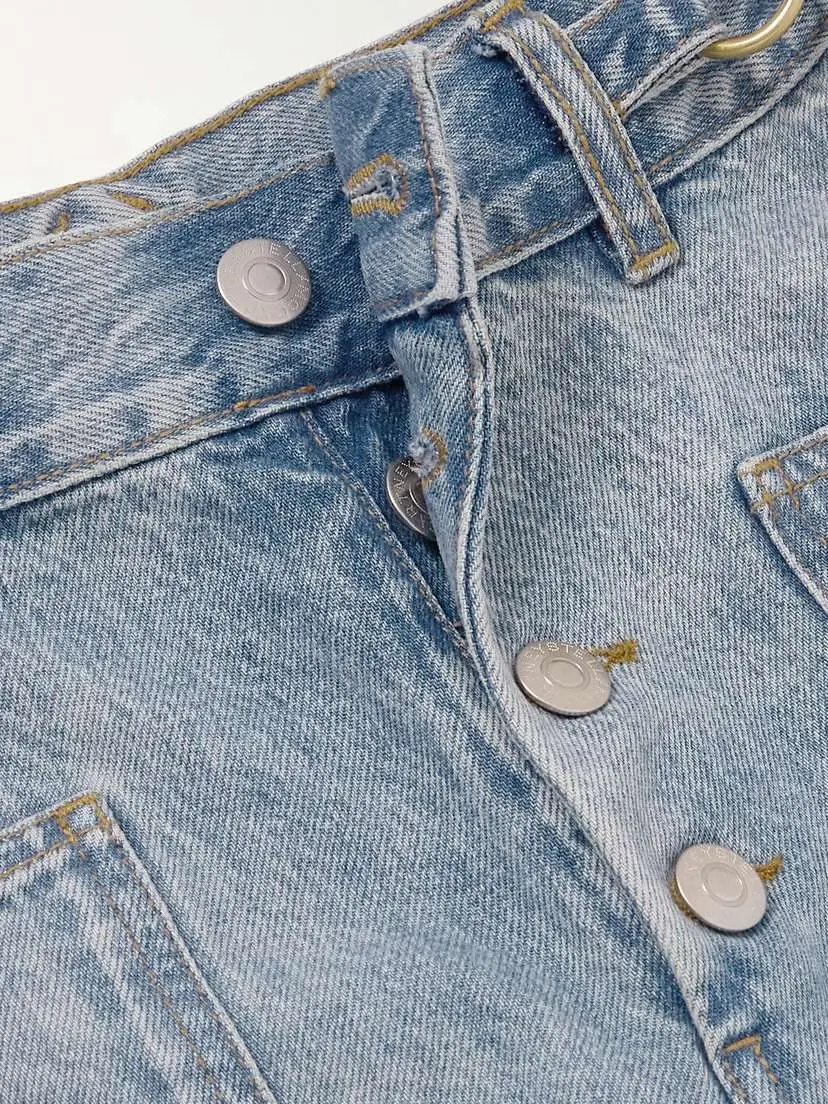 Stella McCartney Cropped Frayed Embellished Mid-rise Flared Jeans | Thumbnail 5 Stella McCartney Cropped Frayed Embellished Mid-rise Flared Jeans | Thumbnail 5