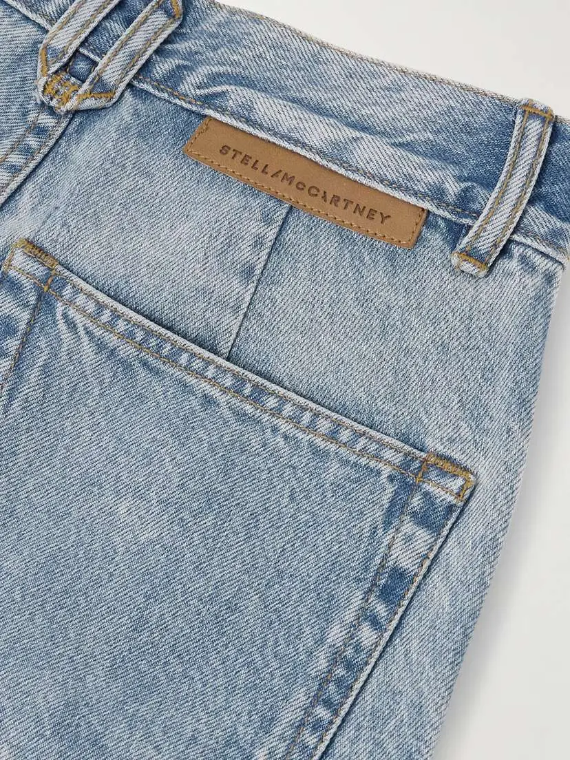Stella McCartney Cropped Frayed Embellished Mid-rise Flared Jeans | Thumbnail 6 Stella McCartney Cropped Frayed Embellished Mid-rise Flared Jeans | Thumbnail 6