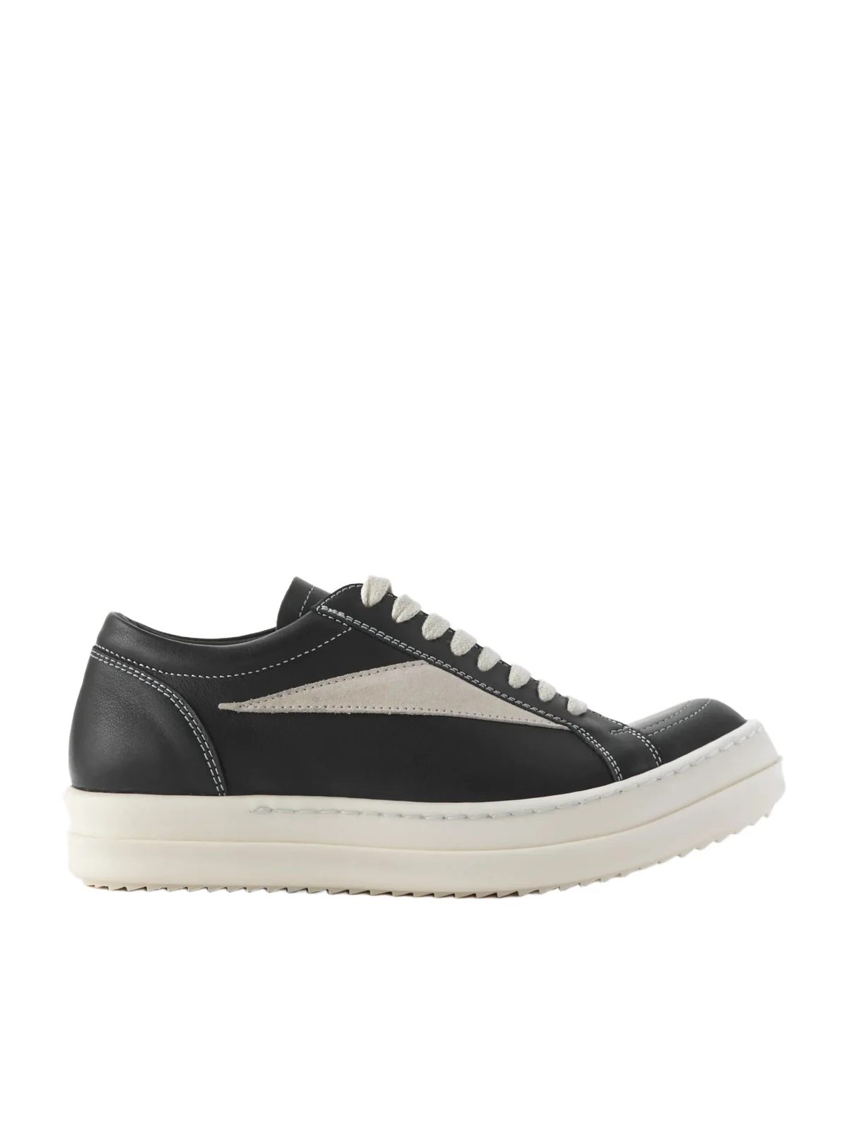 Vintage Suede-trimmed Leather Sneakers