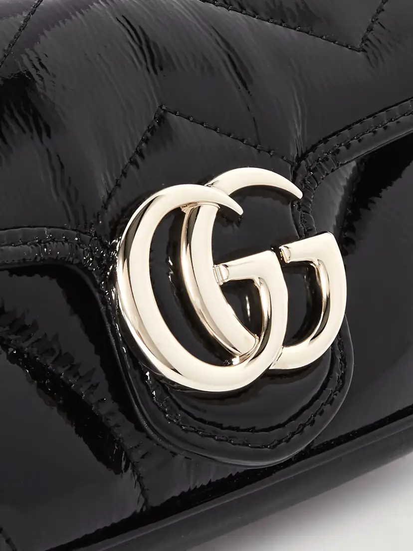 Gucci Gg Marmont 2.0 Quilted Patent-leather Shoulde Bag | Thumbnail 4 Gucci Gg Marmont 2.0 Quilted Patent-leather Shoulde Bag | Thumbnail 4