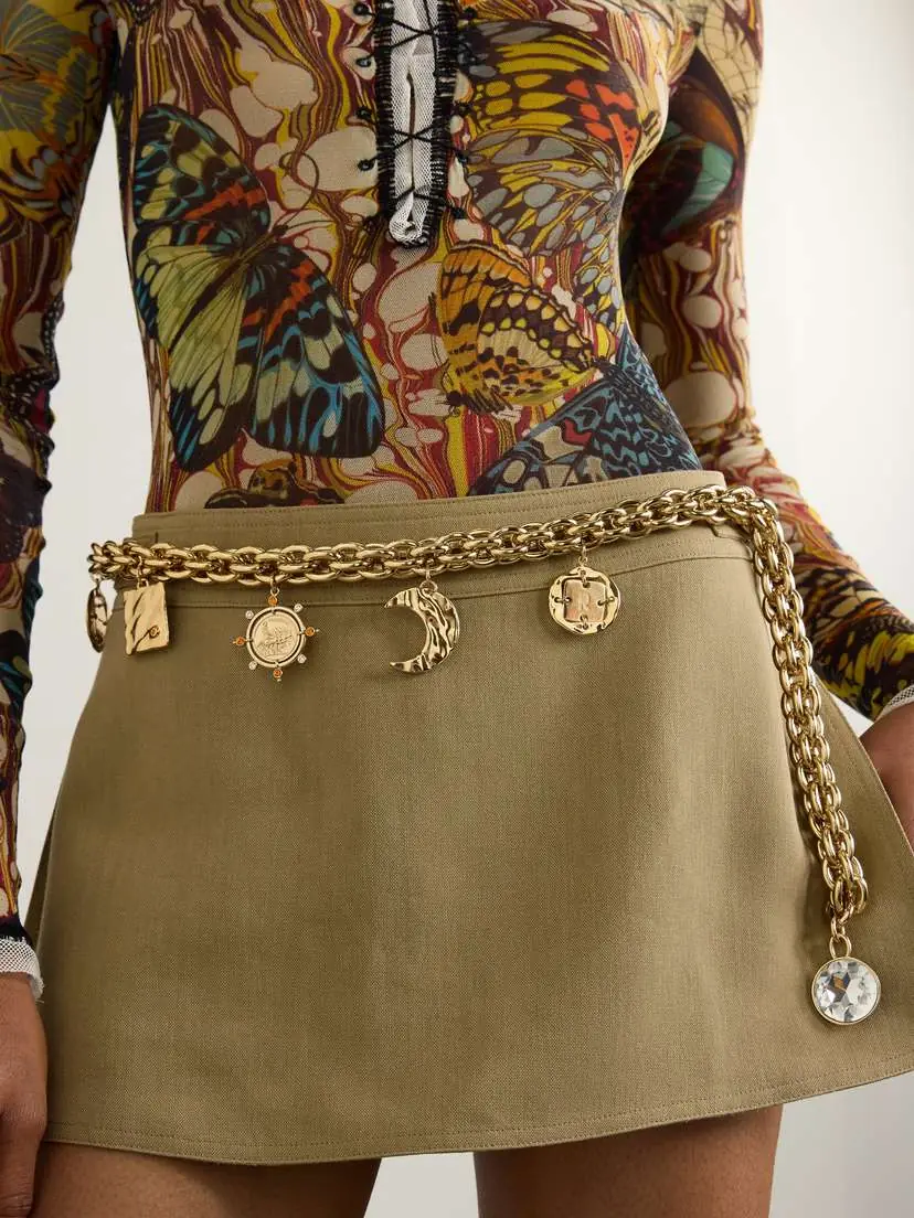 Rabanne Medals Crystal-embellished Gold-tone Belt | Thumbnail 2
