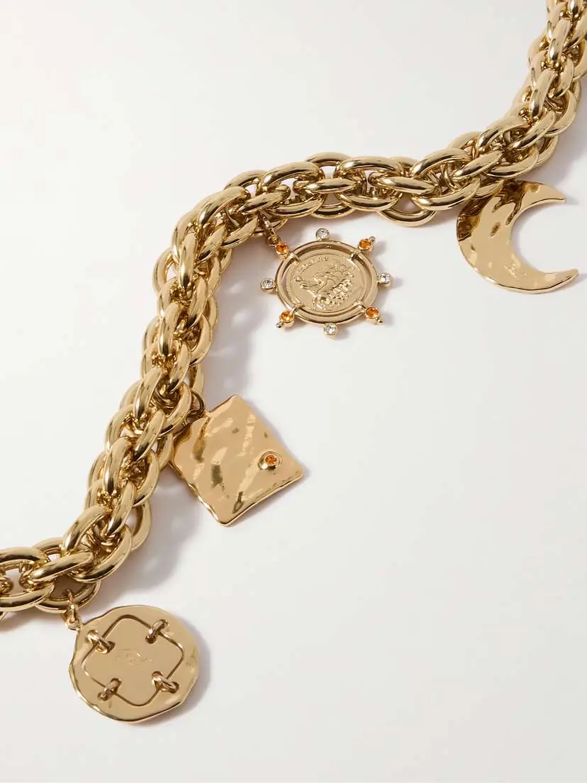 Rabanne Medals Crystal-embellished Gold-tone Belt | Thumbnail 3