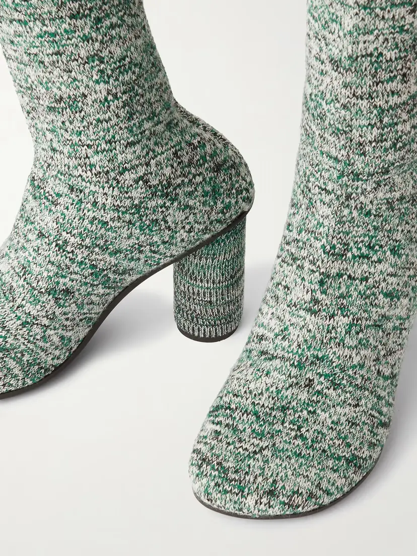 Bottega Veneta Atomic Ribbed-knit Knee Boots | Thumbnail 4 Bottega Veneta Atomic Ribbed-knit Knee Boots | Thumbnail 4