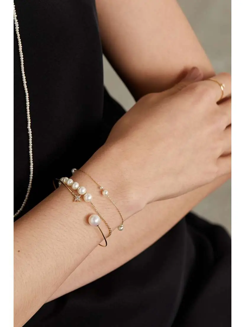 Mizuki 14-karat Gold Pearl Bracelet | Thumbnail 5