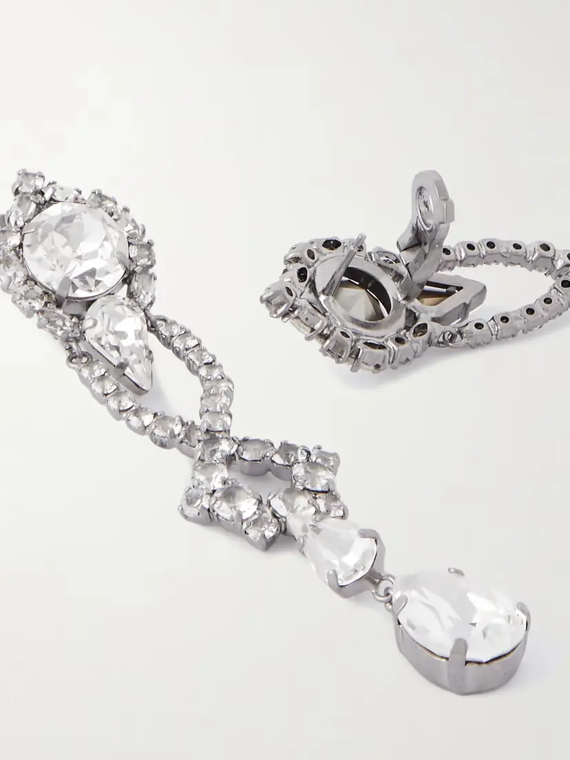 Balenciaga Palazzo Silver-tone Crystal Earrings | Thumbnail 3 Balenciaga Palazzo Silver-tone Crystal Earrings | Thumbnail 3