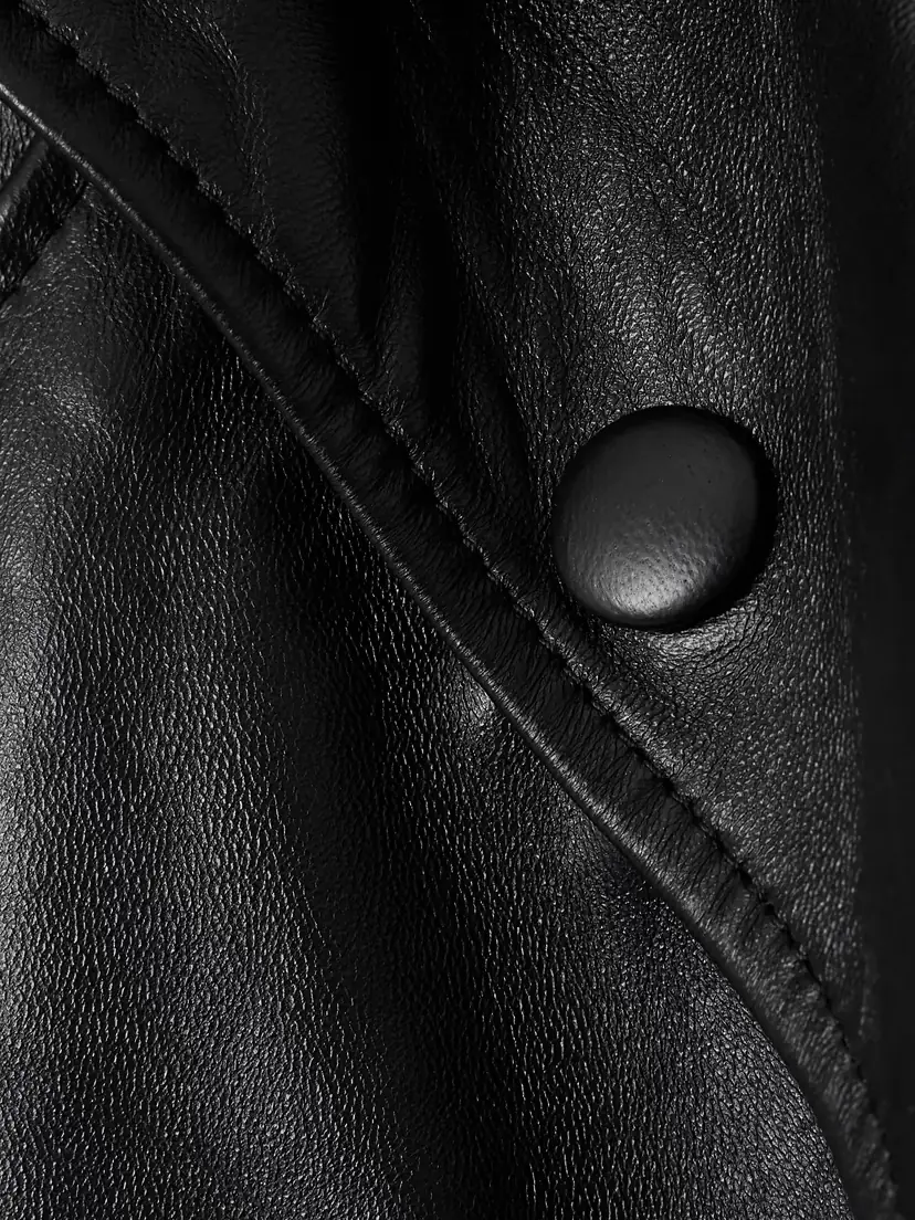 Chloé Ribbed Knit-trimmed Leather Bomber Jacket | Thumbnail 4