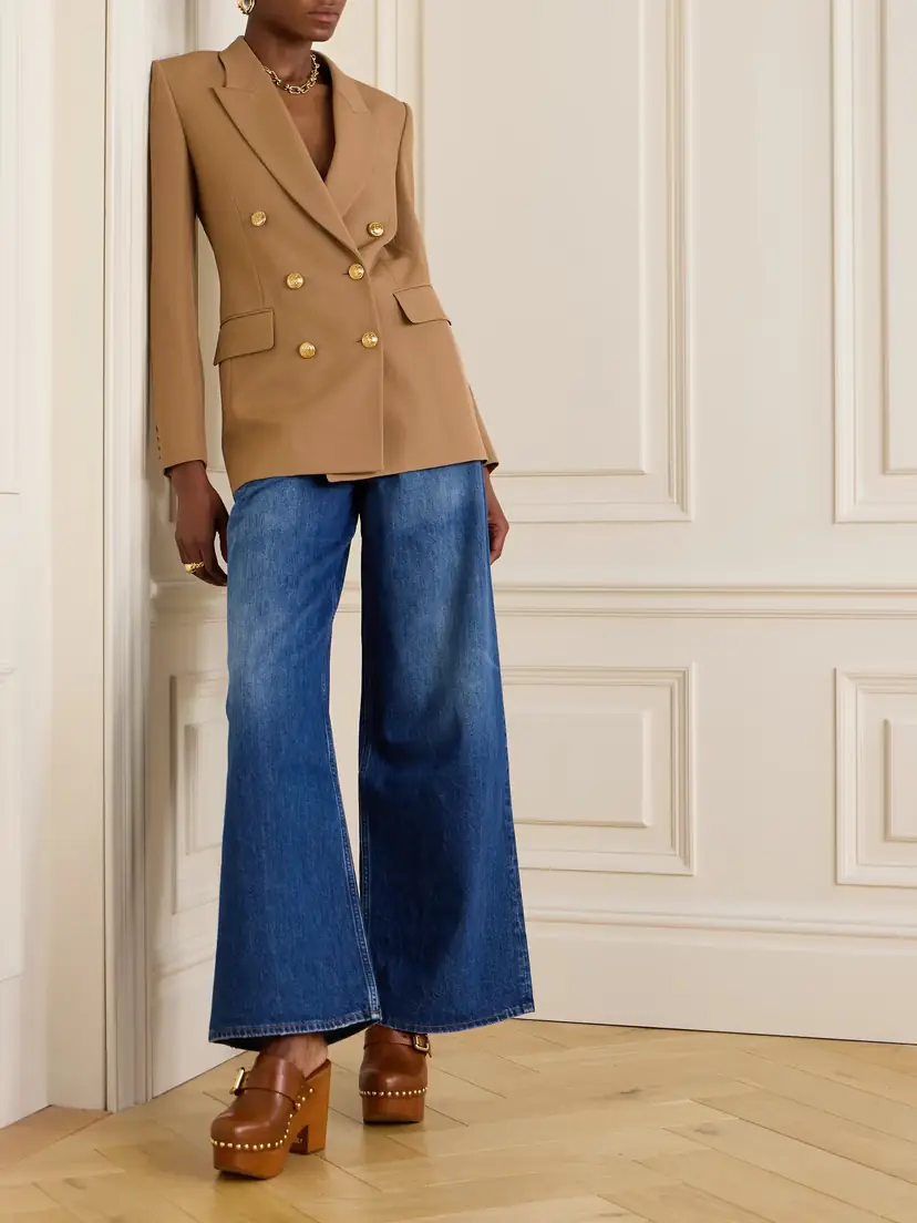 Chloé Double-breasted Grain De Poudre Wool Blazer | Thumbnail 2