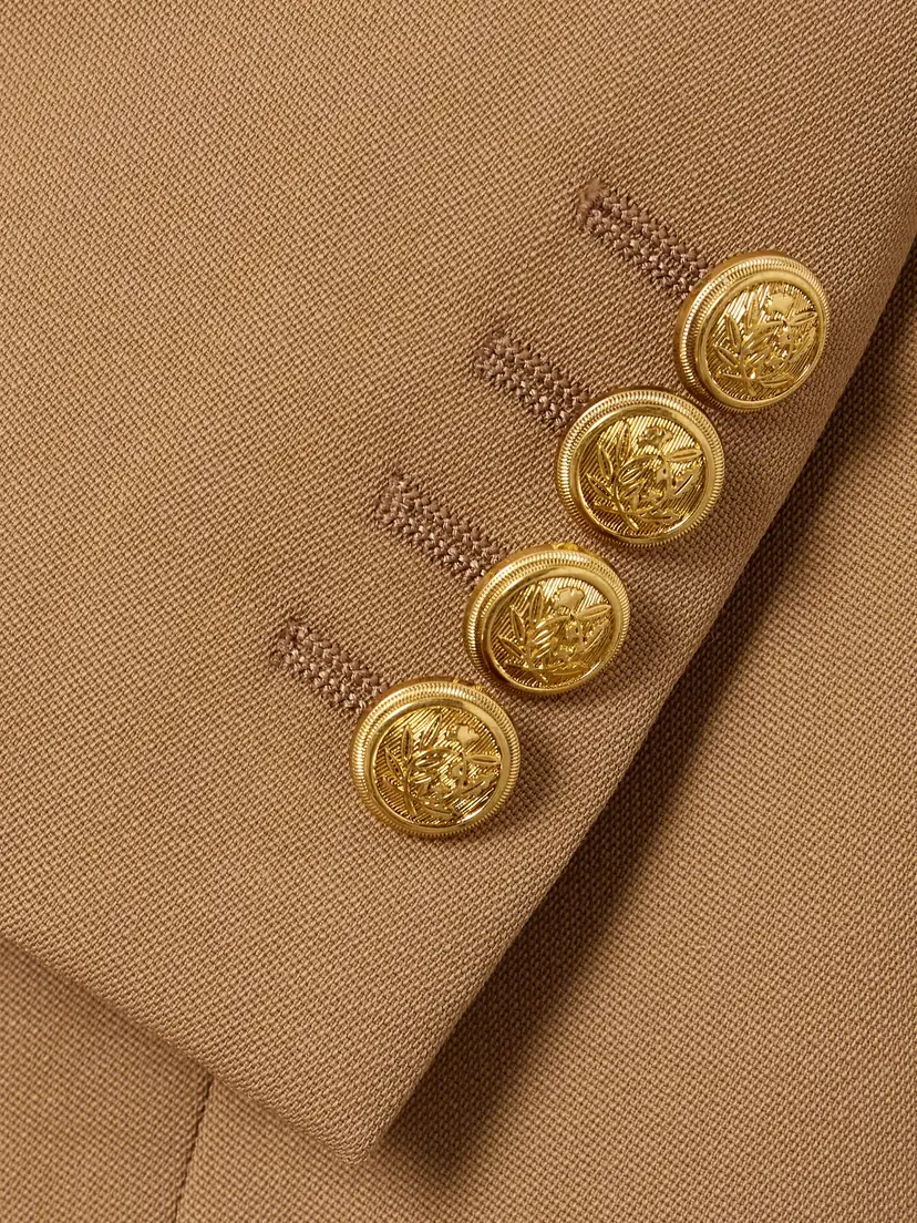 Chloé Double-breasted Grain De Poudre Wool Blazer | Thumbnail 4