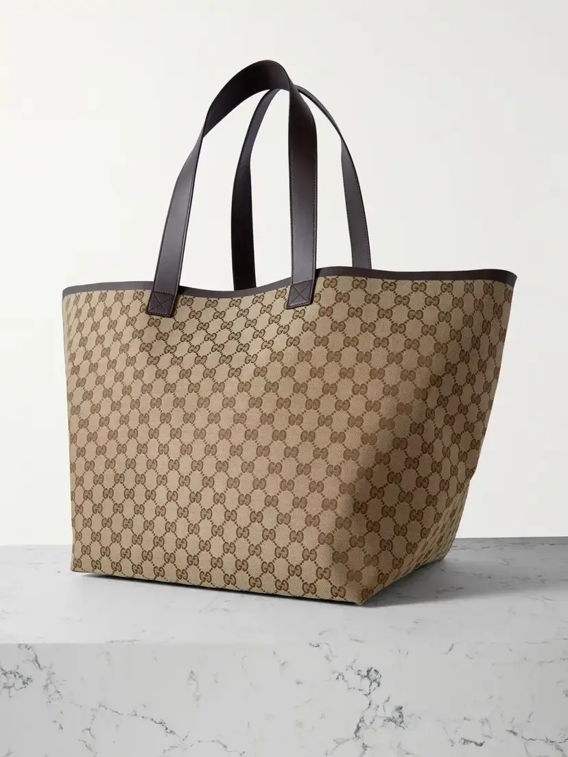 Gucci Super Leather-trimmed Printed Coated-canvas Tote | Thumbnail 3 Gucci Super Leather-trimmed Printed Coated-canvas Tote | Thumbnail 3