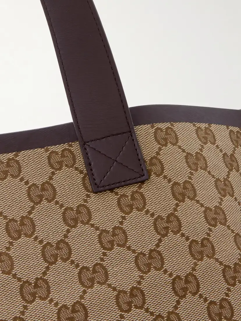 Gucci Super Leather-trimmed Printed Coated-canvas Tote | Thumbnail 4 Gucci Super Leather-trimmed Printed Coated-canvas Tote | Thumbnail 4