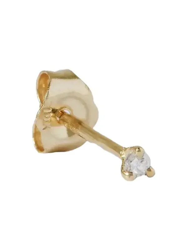 Teeny Gold Diamond Single Earring