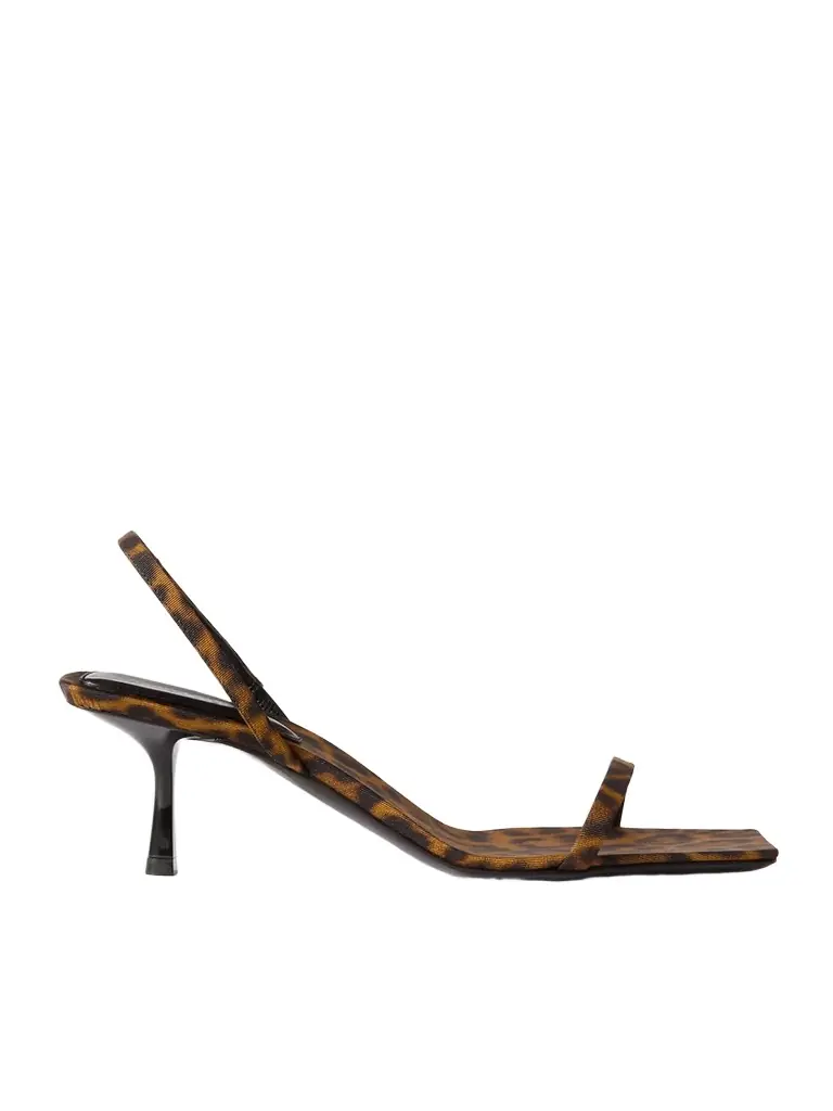 Saint Laurent Jaspe Leopard-print Faille Slingback Sandals | Thumbnail 1 Saint Laurent Jaspe Leopard-print Faille Slingback Sandals | Thumbnail 1