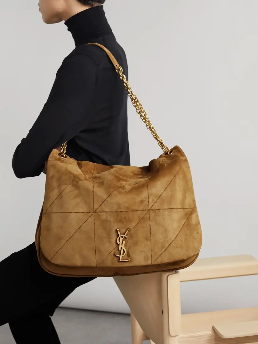 Saint Laurent Jamie 4.3 Large Quilted Suede Shoulder Bag | Thumbnail 2 Saint Laurent Jamie 4.3 Large Quilted Suede Shoulder Bag | Thumbnail 2