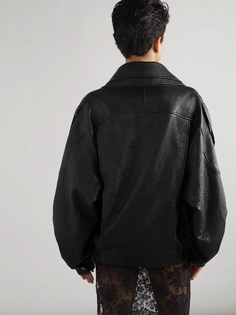 Saint Laurent Oversized Textured-leather Jacket | Thumbnail 3